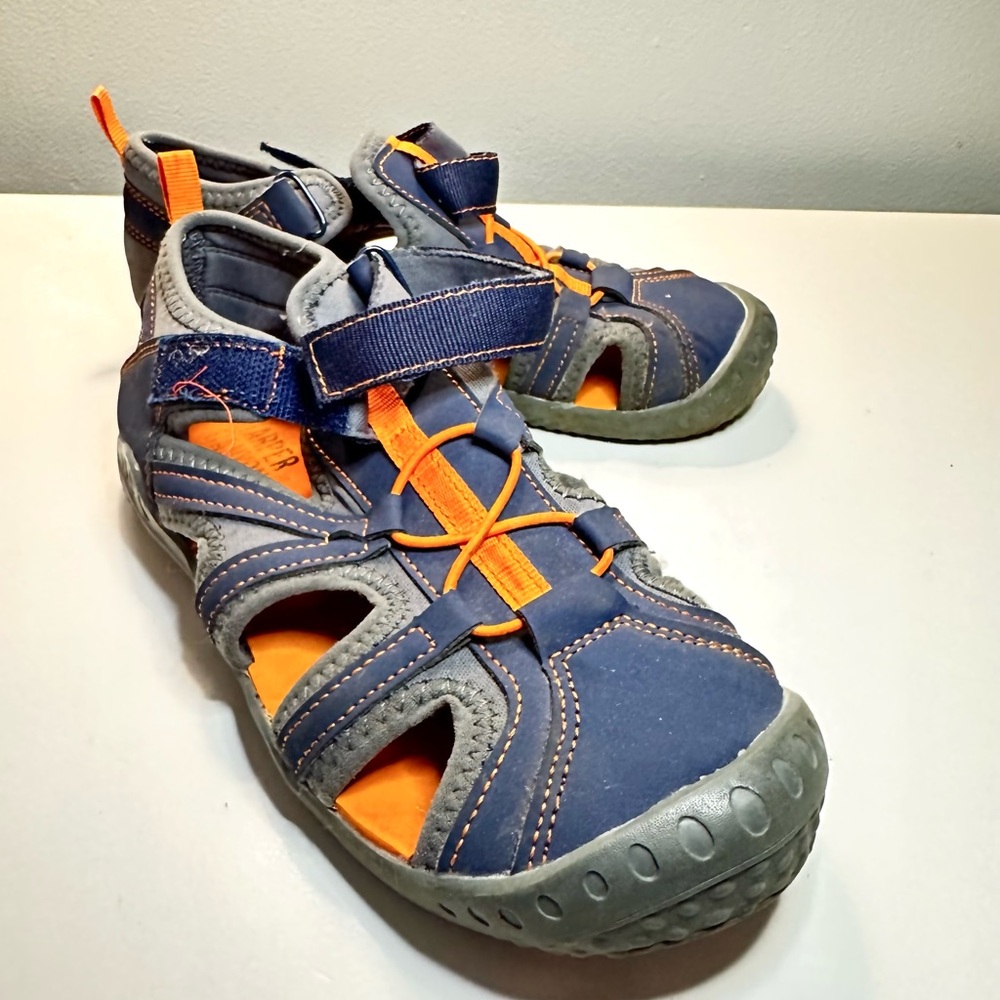Harper Canyon Blue and Orange Sandals with Protective Toe Cap